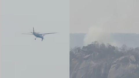 A private chartered plane crashed into Ara hills in Chhattisgarh's Jashpur. Pilot and co-pilot feared dead as the aircraft caught fire after hitting trees.