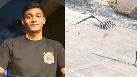 Tragic death of B.Tech student Vishal Verma in Pune's Talegaon. A heavy basketball ring fell on his head at a college in Indori. Students allege negligence by administration.