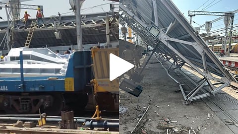 Charbagh Railway Station Tin Shed Collapses on Platform