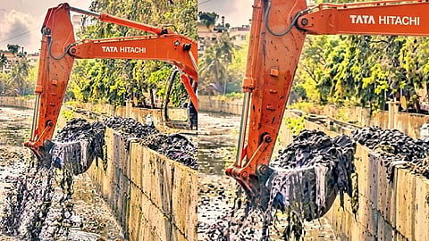 Ground reality counters Chhatrapati Sambhajinagar civic body's drain-cleaning claims. Silt left on banks poses a severe waterlogging risk ahead of the monsoon.