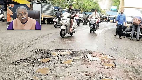 Shiv Sena leader Chandrakant Khaire wrote to AMC chief Amol Yedge, demanding immediate repair of potholed roads and completion of widening works before the monsoon.