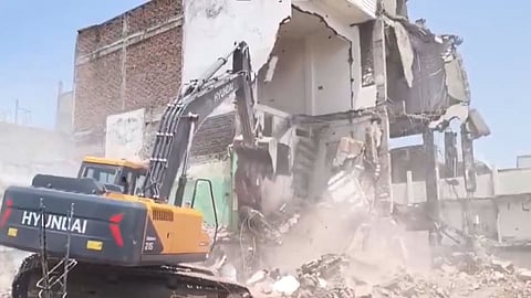 Ujjain Begum Bagh Bulldozer Action Mahakal Temple Road Encroachment Demolition