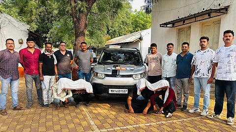 The LCB in Yavatmal arrested four suspects in a MD drug smuggling case. Police seized goods worth ₹5.39 lakh, including vehicles, cash, and mobile phones.