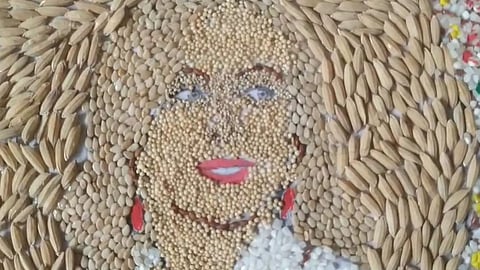 Yogendra Pal Singh Giorgia Meloni Grain Portrait