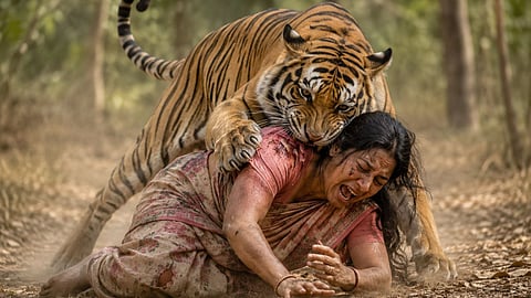 Tiger Attacks Woman Gathering Tendu Leaves: Panic Grips Gondia Forest; Life Saved Thanks to Women's Courage