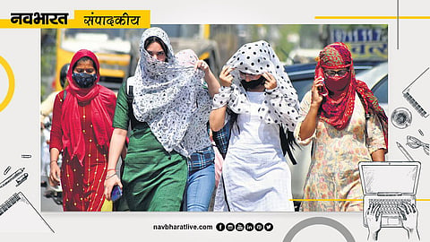 Navabharat Editorial: The Ravages of the 'Heat Dome'—Temperatures Soar Past 45°C; Nationwide Heatwave Aggravates Health Crisis
