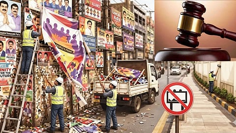 Crackdown on Illegal Hoardings in Nagpur: Municipal Corporation Files Affidavit in High Court; Show-Cause Notices Issued to 10 Zone Officers