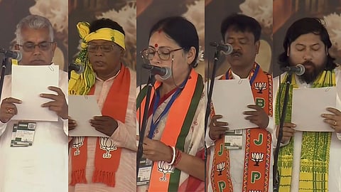 west bengal 5 ministers oath ceremony