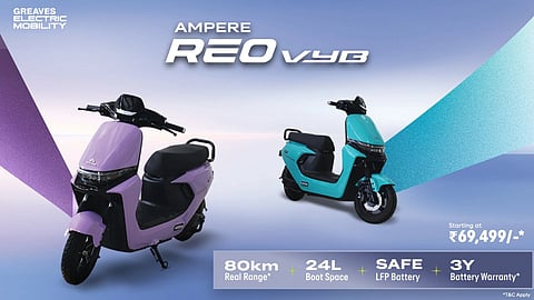 electric scooter without a license 80 km range Ampere Reo VYB