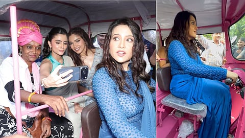 Amruta Fadnavis Drives Auto