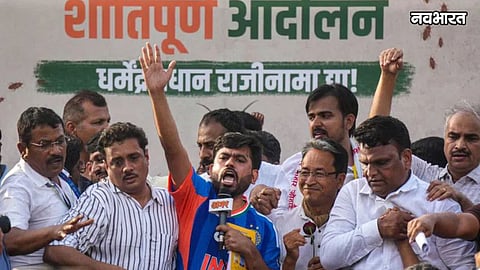 cockroach janta party protest nagpur abhijit dipke student samvidhan chowk