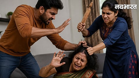 Mother Assaulted By Son And Daughter In Law In Amravati