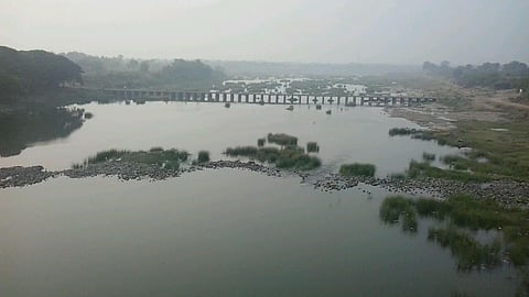 Holy Baths At Wardha River In Amravat