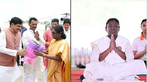 President Droupadi Murmu participated in the state-level International Yoga Day celebration in Jabalpur