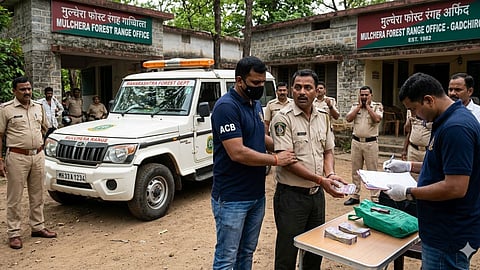 gadchiroli forest department extortion case acb catches accused red handed