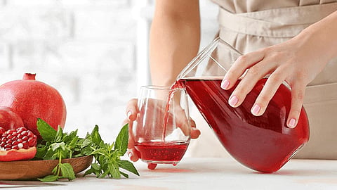 Pomegranate Juice: Make your skin pink and glowing with this red fruit juice, no facial needed!