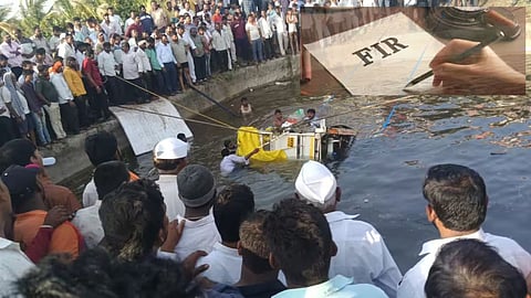pandharpur road accident well fall 8 deaths road company fir