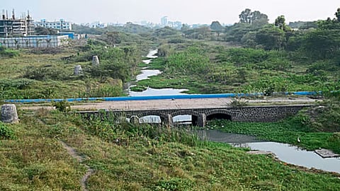 ahilyanagar sina river encroachment removal widening project vikhe patil