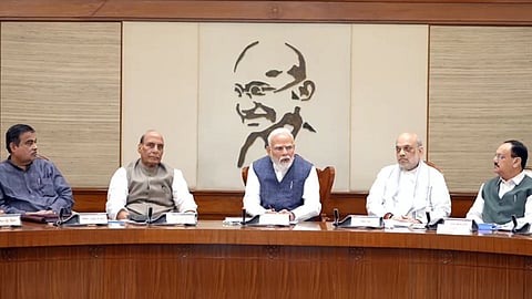 bjp High-Level Meeting at pm narendra modi residence