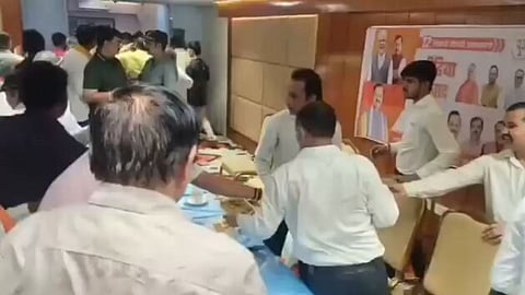 Video of BJP Workers Pocketing Cashews and Almonds at Kanpur Event Goes Viral
