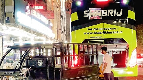 With fewer passengers and more cargo, travel buses in Nagpur have turned into mobile transport services; overloading has increased the risk of accidents.