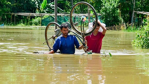 Floods wreak havoc in Assam; over 3.32 lakh people across seven districts are affected, and the administration has issued an alert.