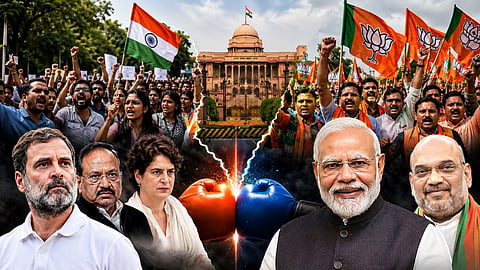 BJP Protest Against Congress