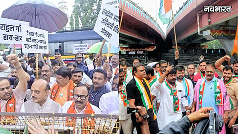 neet row chhatrapati sambhajinagar congress rasta roko bjp counter protest