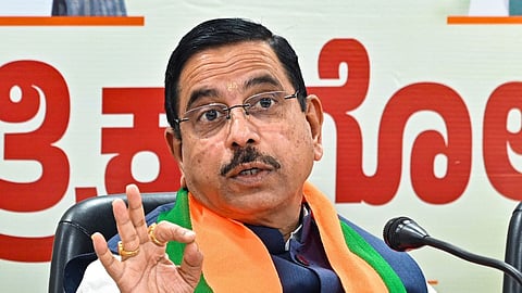 Prahlad Joshi attacks DK Shivakumar, says Karnataka CM is garnering sympathy by making statements from jail