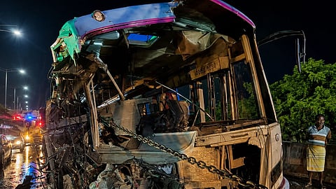 Solapur Hyderabad Highway Bus Accident