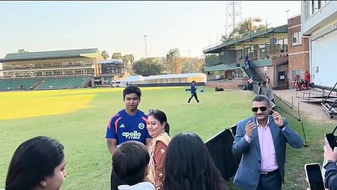 Came all the way from Rajasthan to Zimbabwe just to see Vaibhav Suryavanshi; elderly fan meets the player—watch the video.