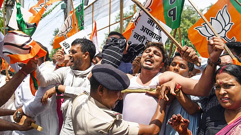 bjp protest against rahul gandhi