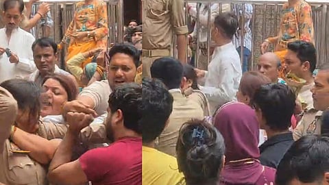 Viral Video Sparks Controversy Over Alleged Assault on Devotee at Banke Bihari Temple