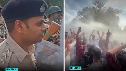Videos of students dancing under water cannons and playing on police barricades during the NEET-UG 2026 protest in Patna have gone viral on social media.
