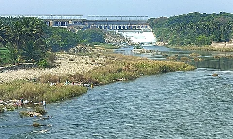 The Krishna Raja Sagara dam in Karnataka's Mandya district.