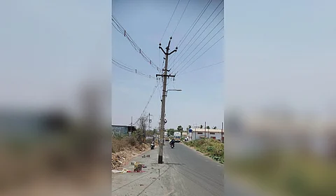 Electric pole on middle of road irks residents in Tamil Nadu