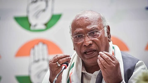Congress National President Mallikarjun Kharge.