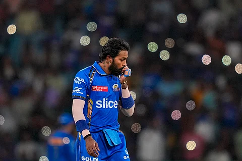 MI captain Hardik Pandya during the IPL match between Lucknow Super Giants and Mumbai Indians on April 30, 2024.