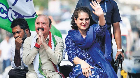 Congress leader Priyanka Gandhi Vadra made her final pitch for Congress candidate Kishori Lal Sharma who is locked in a fierce battle against Union minister and BJP’s incumbent MP Smriti Irani.