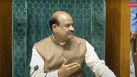 Lok Sabha Speaker Om Birla conducts procedings in the House during ongoing Parliament session, in New Delhi.