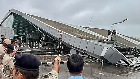 On June 28, a canopy at the old departure forecourt of T1 partially collapsed amid heavy rains.