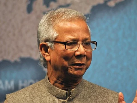 Nobel laureate Muhammad Yunus who heads Bangladesh's interim government.