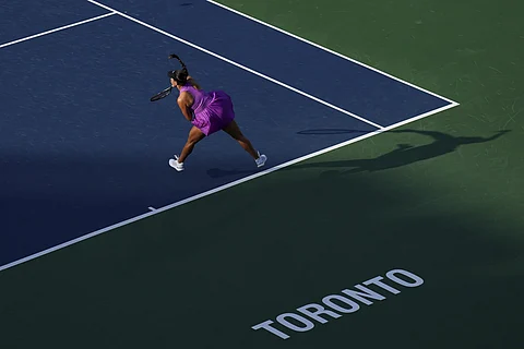Jessica Pegula in action.