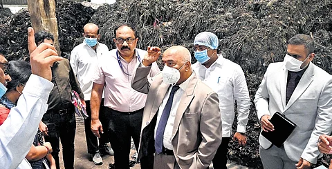 Upalokayukta Justice KN Phaneendra at the BBMP’s solid waste management plant in Banashankari on Saturday