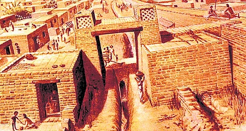 An artist’s impression of Harappa during prosperous times