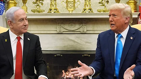 Benjamin Netanyahu (left), Donald Trump