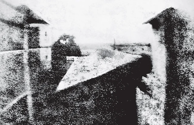 The first photograph taken by Joseph Nicephore Niepce