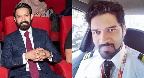 Actor Vikrant Massey and his cousin, the late co-pilot Clive Massey.