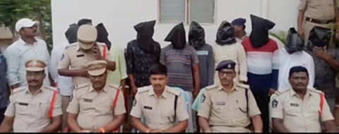 Prakasam police arrested 9 persons who were found involved in the 'Podili-Stone pelting incident' and sent them to the Darsi jail.