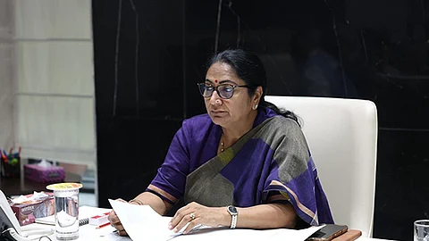 Delhi CM Rekha Gupta today labelled Punjab CM Bhagwant Mann as a mask (mukhota) and asserted that his administration is effectively controlled by AAP leaders.